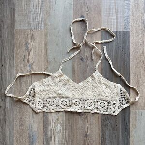 Free People Womens Sydney Crochet Crop Top Bralette Size XS